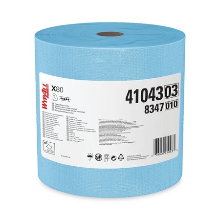 WYPALL Perforated Roll Towels & Wipes, 475 Sheets, Blue 41043